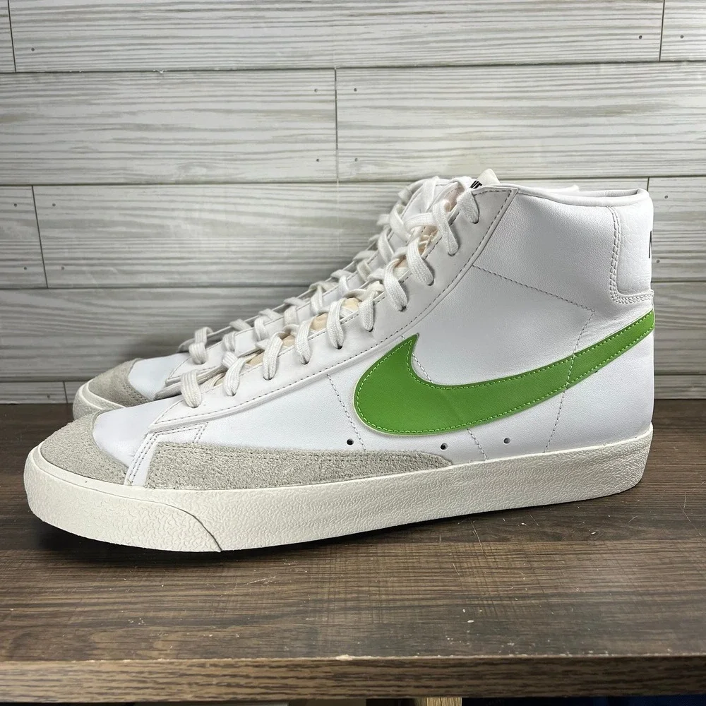 Nike Blazer Mid '77 Vintage White Chlorophyll Men's Shoes - Men's Size 13